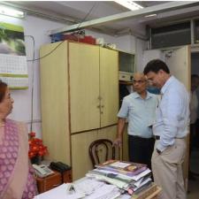 Cleanliness drive in Shastri Bhawan